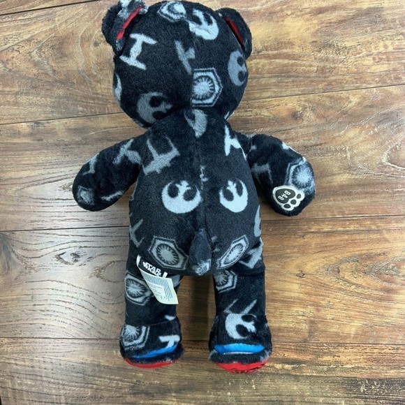 Build A Bear Star Wars Teddy Plush Black Dark Light Side Stuffed Animal 16" BABW - Picture 7 of 10